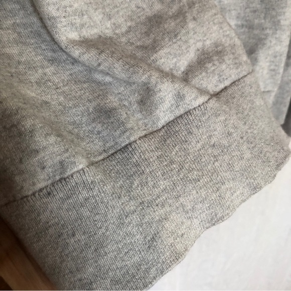 Banana Republic cotton and cashmere sweater light grey contrast yellow neck  M/L - Picture 3 of 5